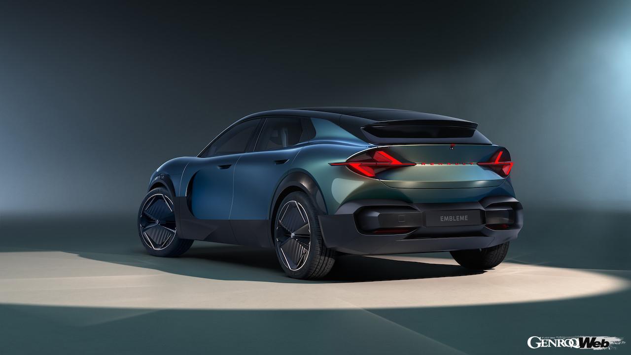 水素燃料電池搭載コンセプトカー「ルノー エンブレム」のエクステリア。
