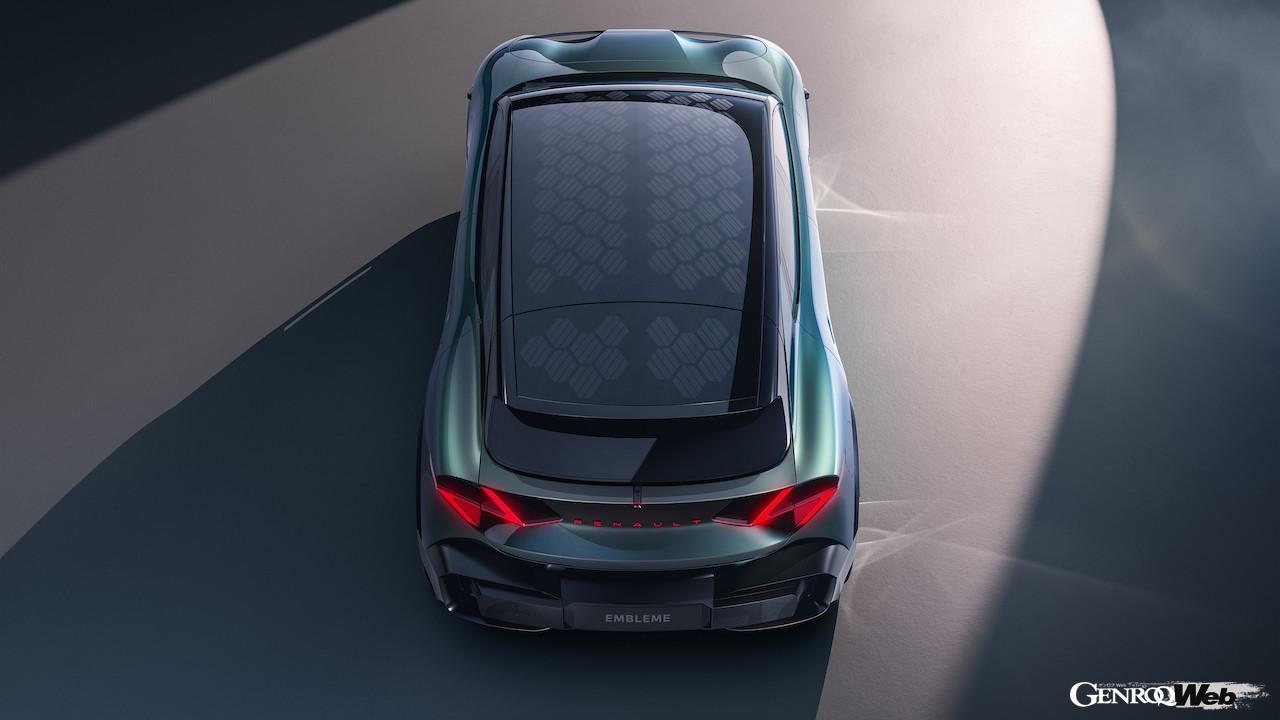 水素燃料電池搭載コンセプトカー「ルノー エンブレム」のエクステリア。