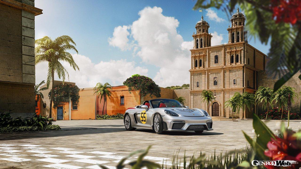 「ポルシェ 718 スパイダー RS パナメリカーナ スペシャル」のエクステリア。