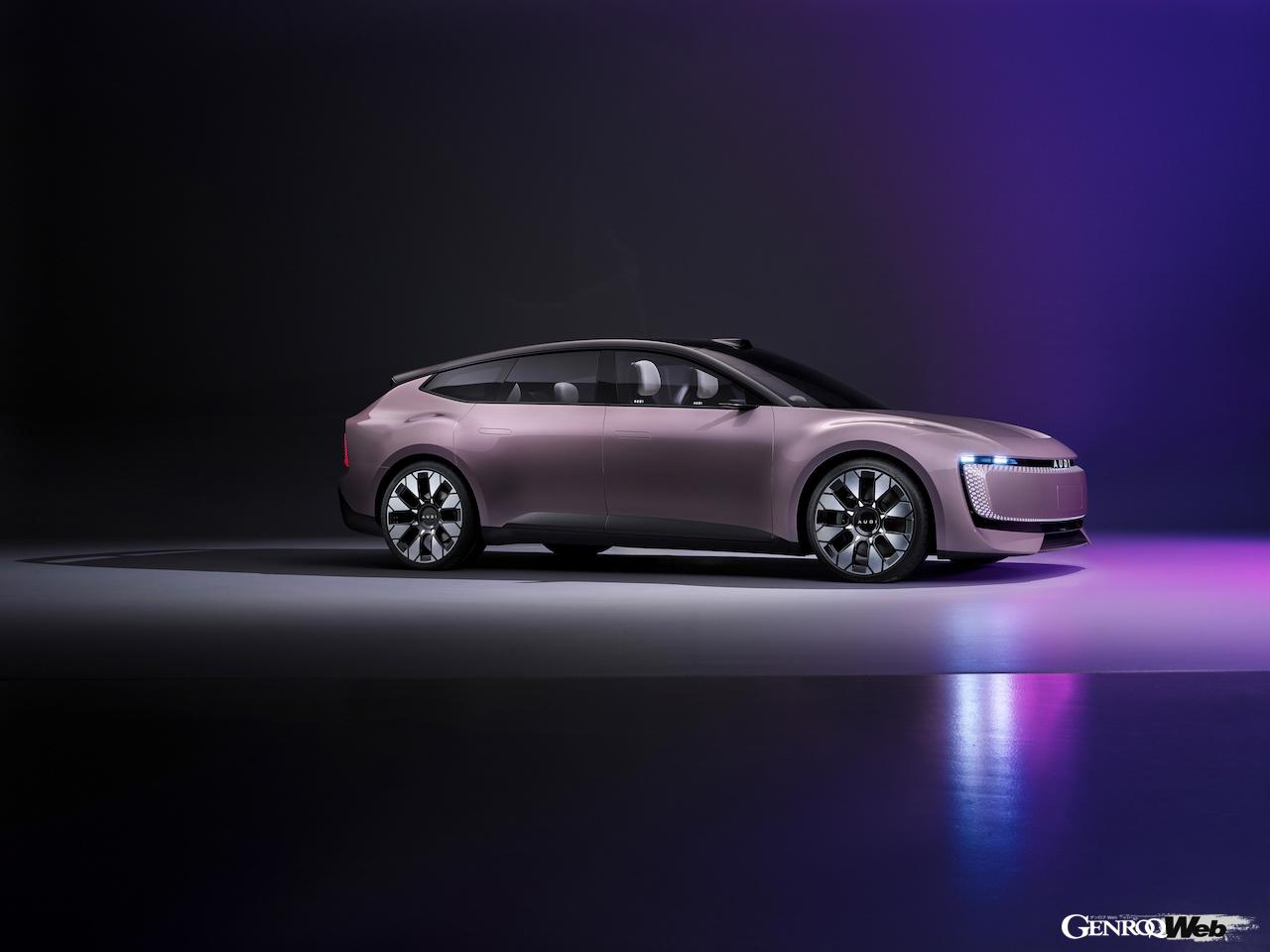 新ブランド「AUDI」の市販モデルの予告編とも言えるコンセプトカー「AUDI E コンセプト」。