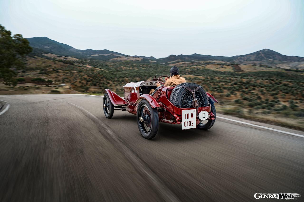 実走状態にレストアされた、1924年製「メルセデス 2リッター タルガ・フローリオ」。