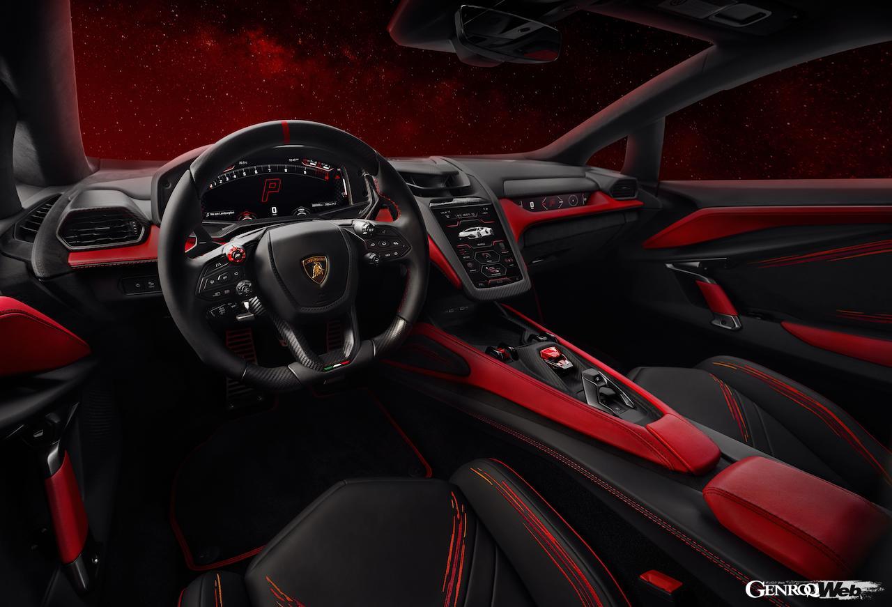 ワンオフモデル「ランボルギーニ レヴエルト オペラ ウニカ」のインテリア。