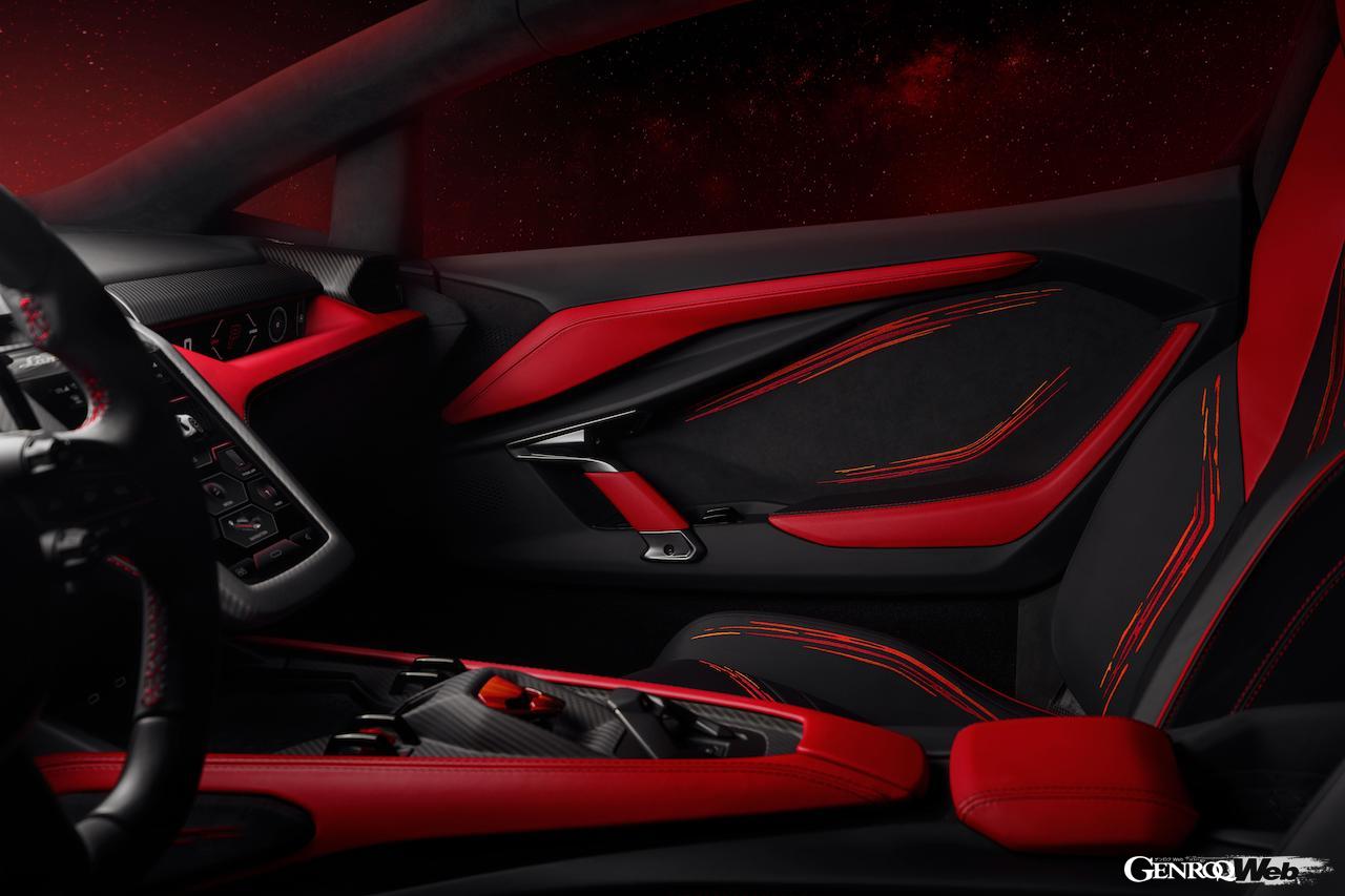 ワンオフモデル「ランボルギーニ レヴエルト オペラ ウニカ」のインテリア。