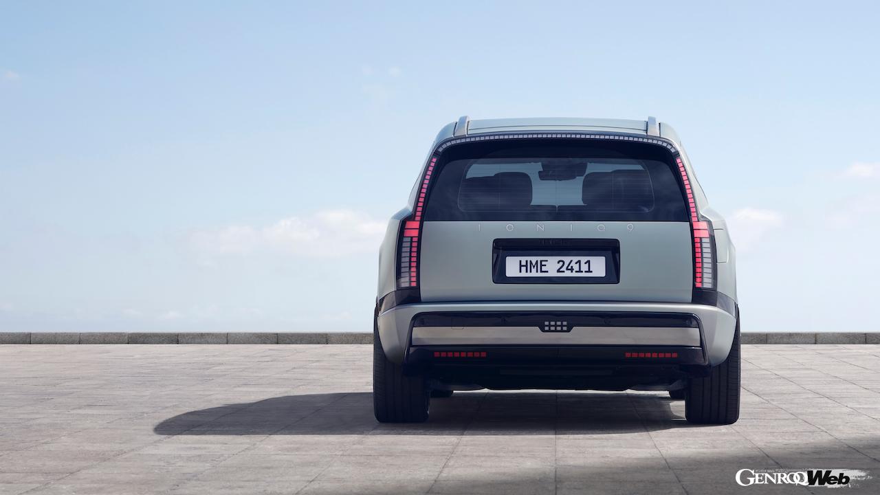 新型フル電動SUV「ヒョンデ アイオニック 9」のエクステリア。