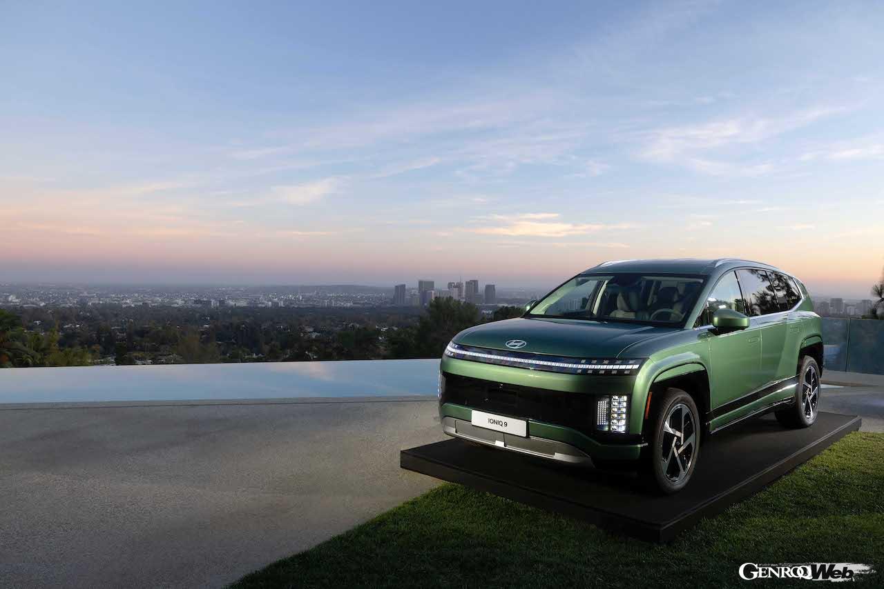 新型フル電動SUV「ヒョンデ アイオニック 9」のエクステリア。