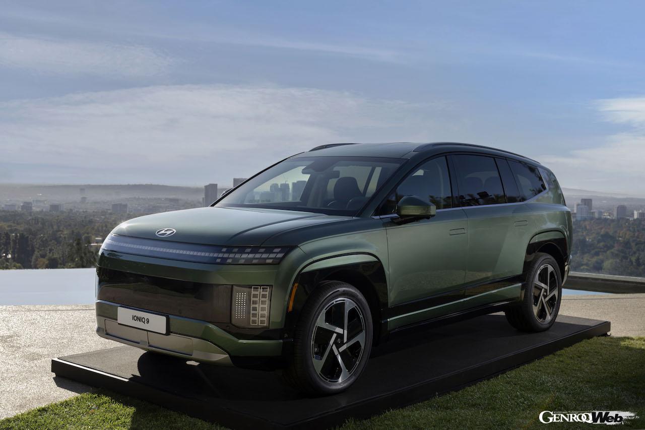 新型フル電動SUV「ヒョンデ アイオニック 9」のエクステリア。