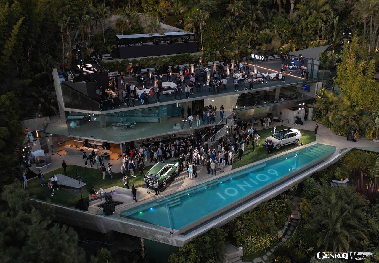 米国・ロサンゼルスのゴールドスタインハウスで行われた、「ヒョンデ アイオニック 9」の発表イベント。