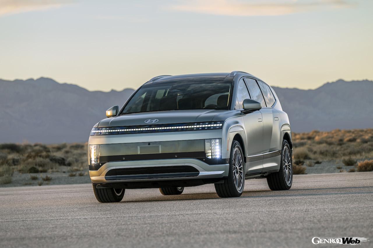 新型フル電動SUV「ヒョンデ アイオニック 9」のエクステリア。