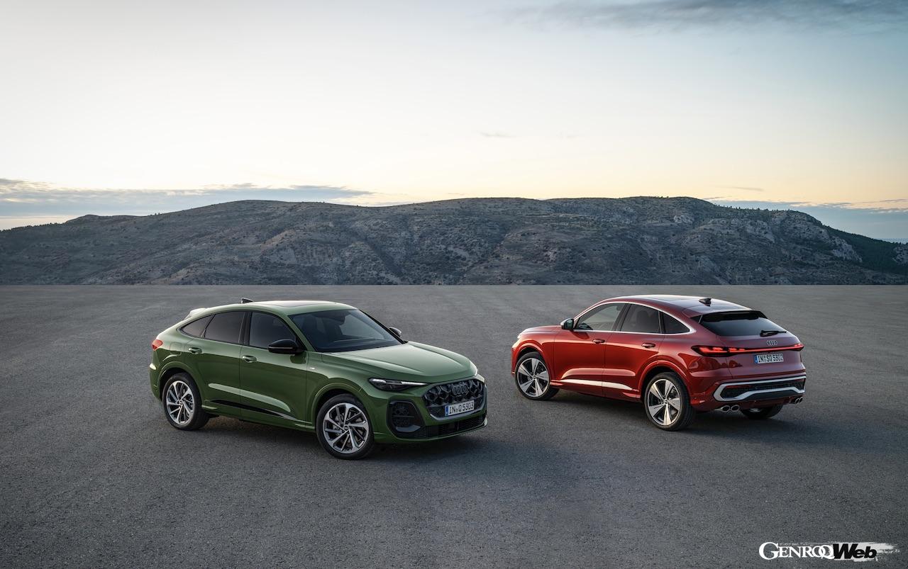新型「アウディ Q5 スポーツバック」と「アウディ SQ5 スポーツバック」。