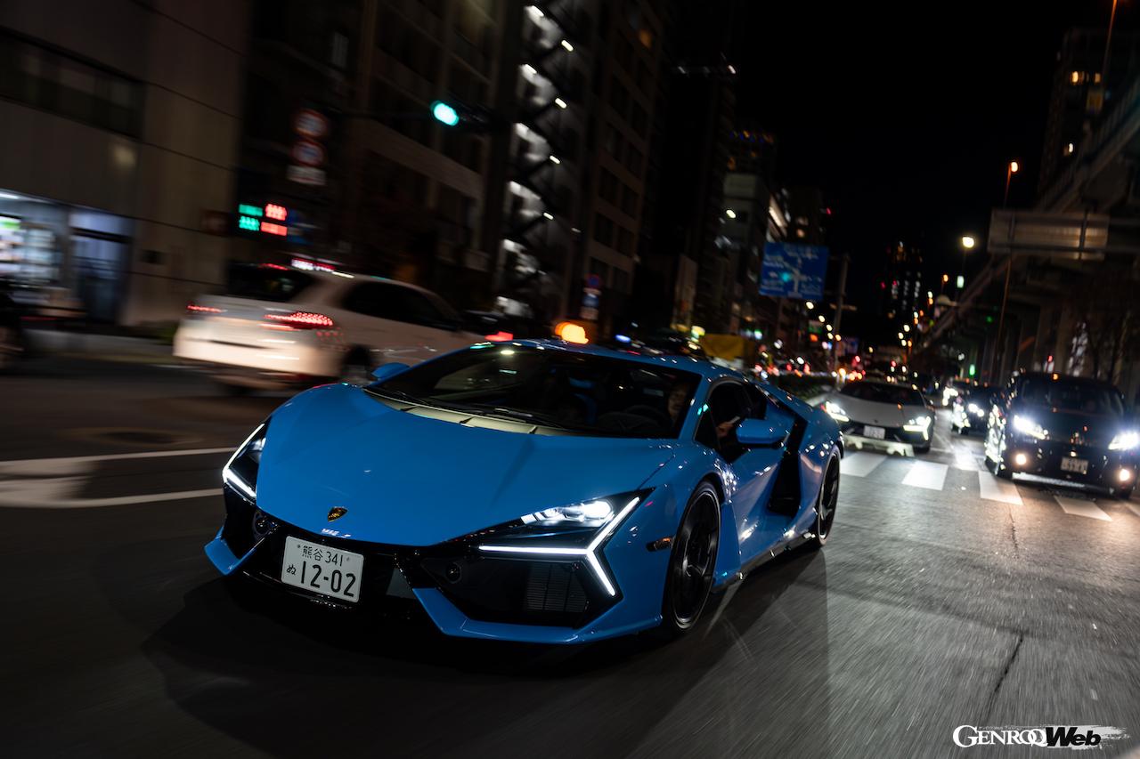 新旧130台のランボルギーニが参加した、「ランボルギーニ・デイ・ジャパン」のパレードラン。