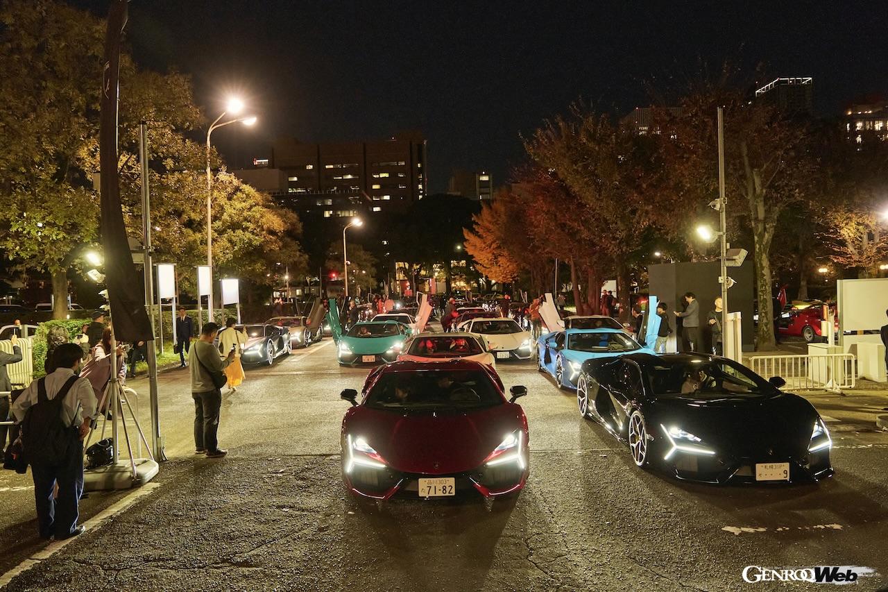 新旧130台のランボルギーニが参加した、「ランボルギーニ・デイ・ジャパン」のパレードラン。