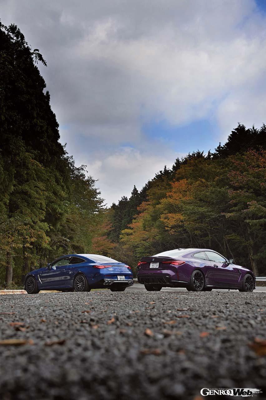 Cクラス・クーペとEクラス・クーペを統合して誕生したCLE。そのAMG版であるCLE 53は、従来の“ゴーサン”のイメージを覆すほどスポーツ濃度が高いとの噂。ならばアイツと比べてみようじゃないか。引き合いに出したのはスポーツクーペの代名詞、BMW M4クーペだ。