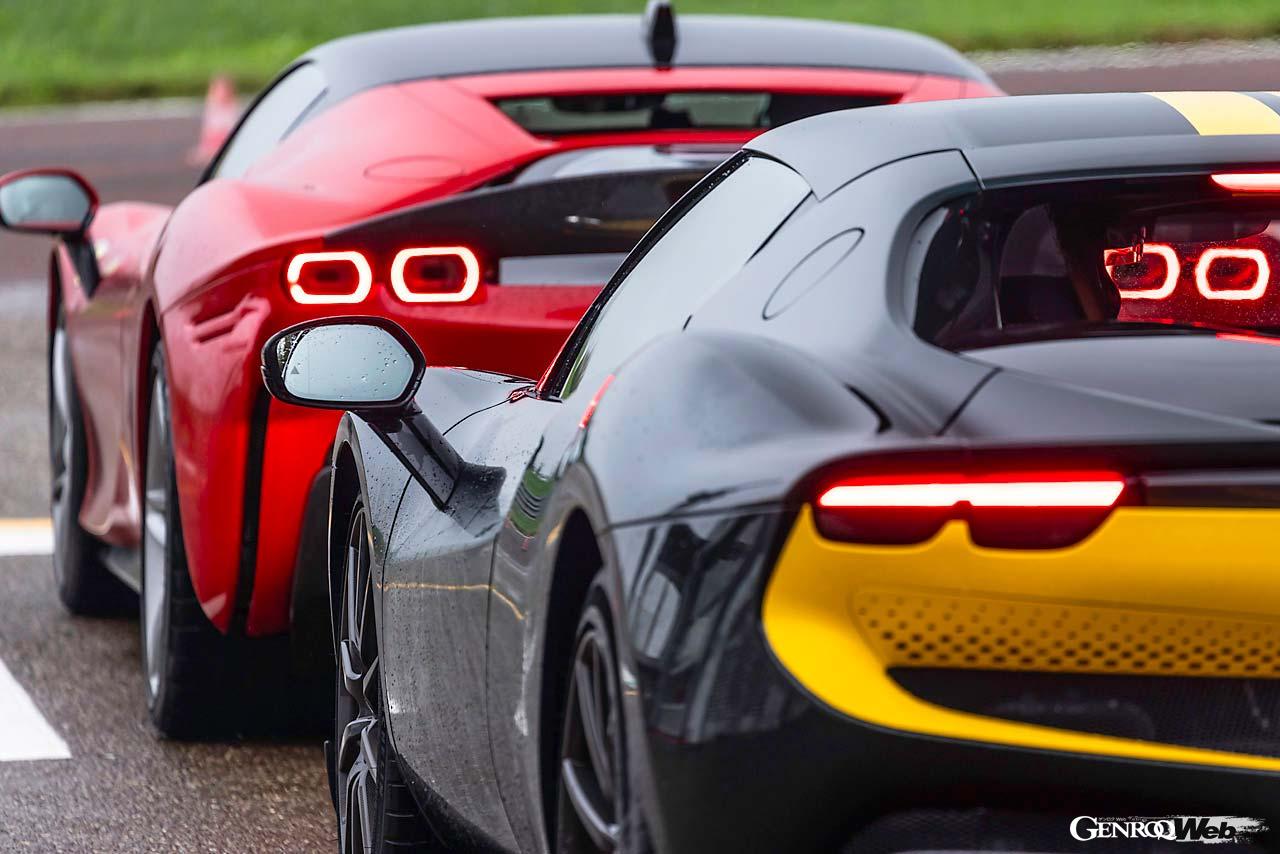 取材の後、ある程度マイレージの進んだ電動フェラーリを一般道とサーキットで試した。いつもどおりの高い品質は、行き届いた整備の賜物だ。