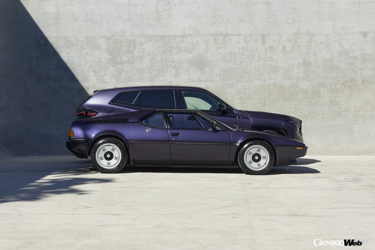 「2025 BMW XM Kith コンセプト」と、1981年型「BMW M1 E26」。