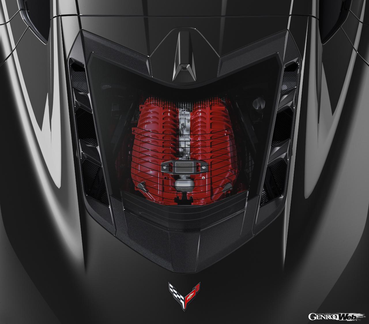 「シボレー コルベット Z06」2025年モデルのパワーユニット。