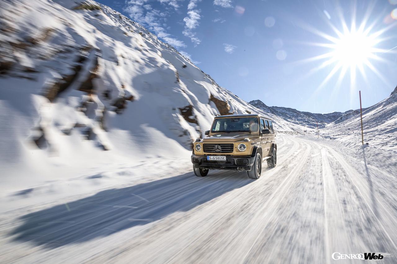 オーストリアのエッツタールの雪上イベントに集められた、メルセデス・ベンツの「4MATIC」搭載モデル。