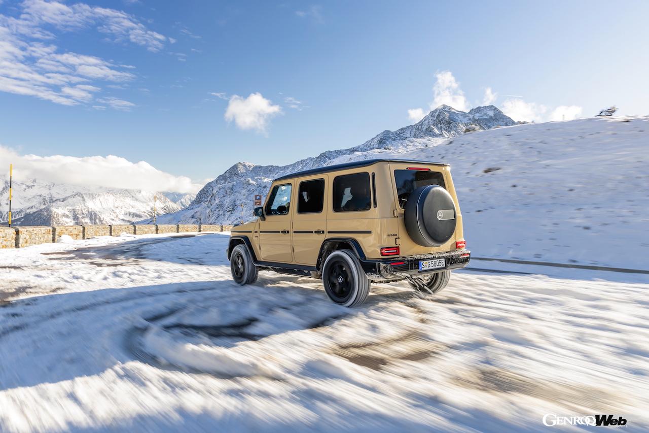オーストリアのエッツタールの雪上イベントに集められた、メルセデス・ベンツの「4MATIC」搭載モデル。