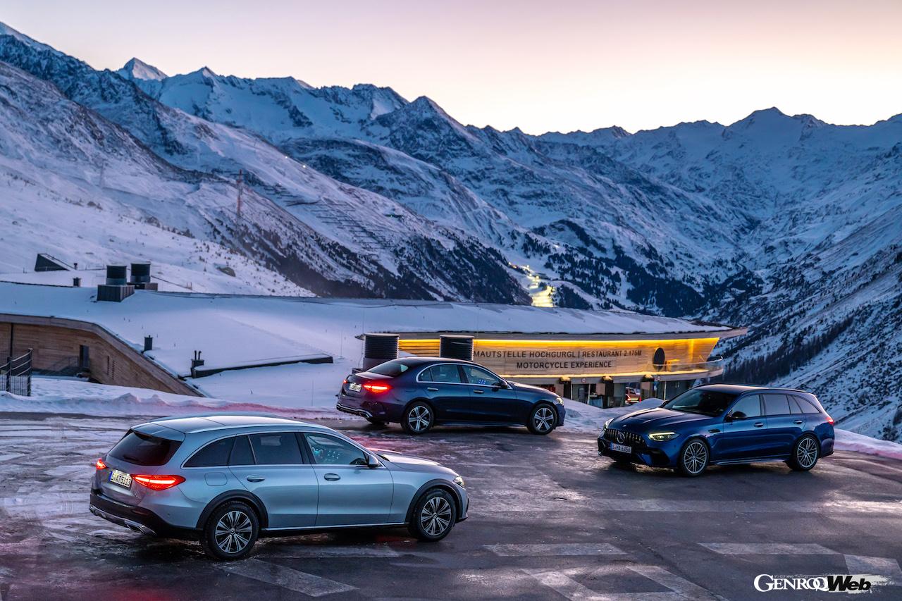 オーストリアのエッツタールで開催された雪上イベントに、現行メルセデス・ベンツの「4MATIC」搭載モデルが集められた。