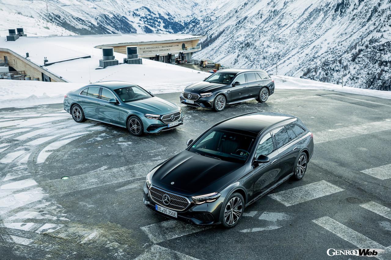 オーストリアのエッツタールで開催された雪上イベントに、現行メルセデス・ベンツの「4MATIC」搭載モデルが集められた。