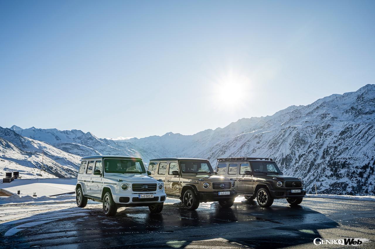 オーストリアのエッツタールで開催された雪上イベントに、現行メルセデス・ベンツの「4MATIC」搭載モデルが集められた。