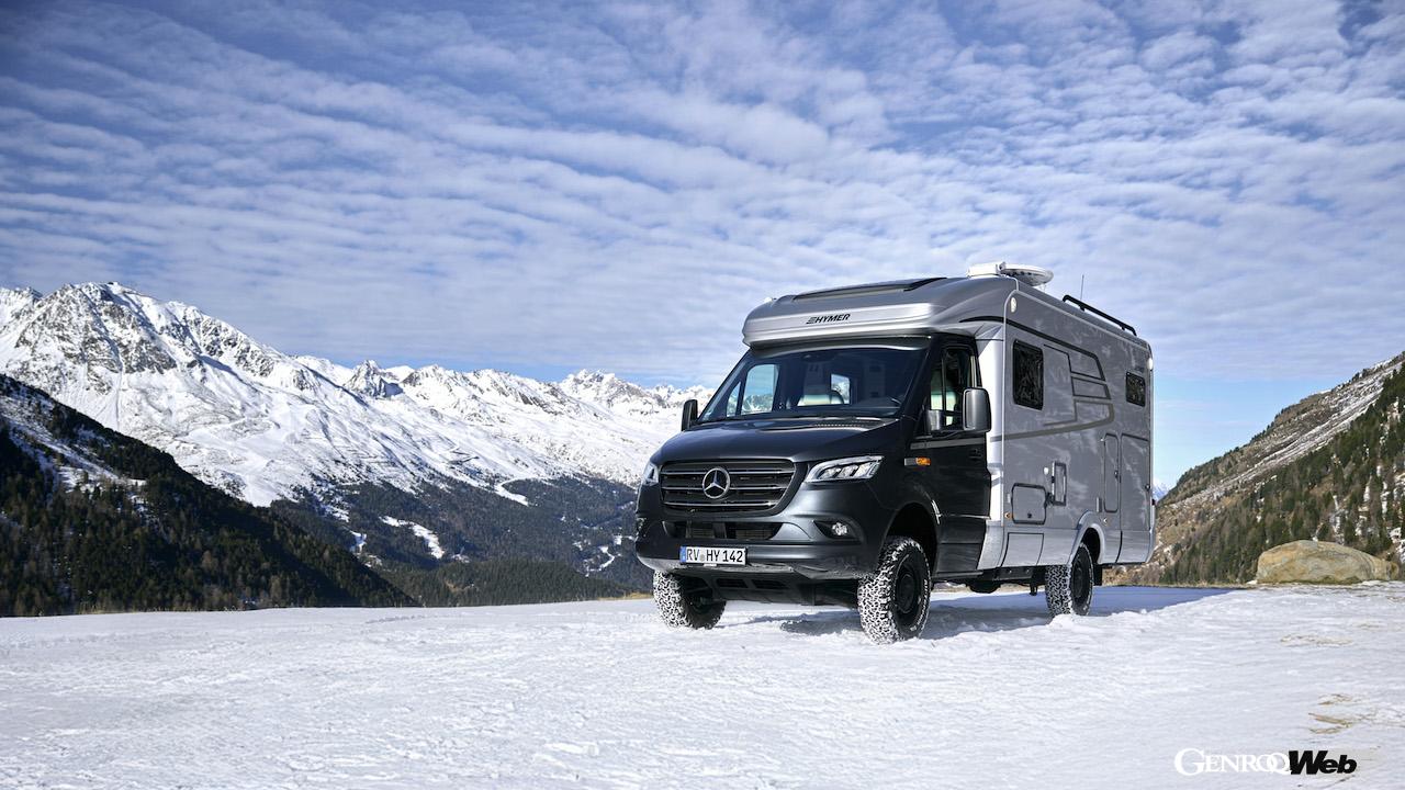 オーストリアのエッツタールの雪上イベントに集められた、メルセデス・ベンツの「4MATIC」搭載モデル。