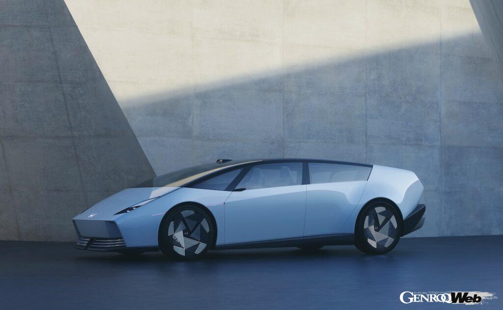 2026年に市販化される新世代EV、「ホンダ 0 サルーン」のエクステリア。