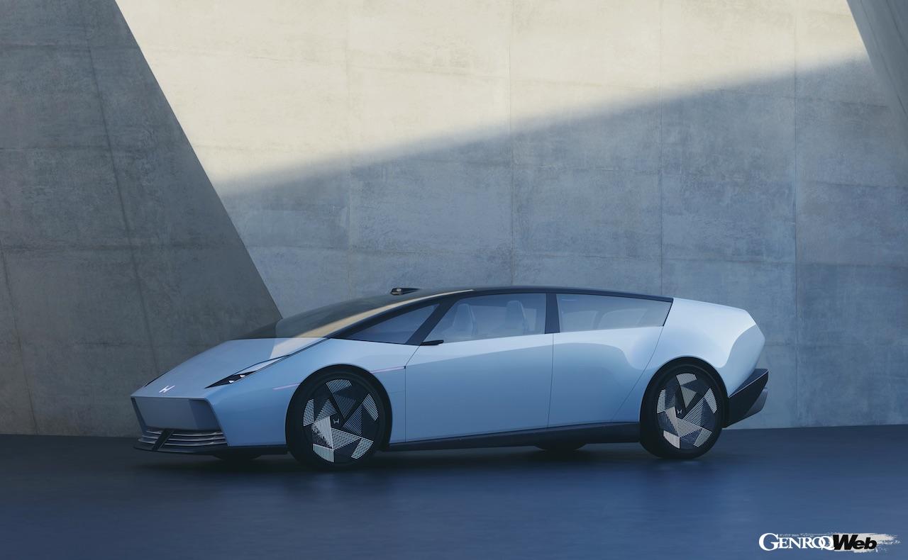 2026年に市販化される新世代EV、「ホンダ 0 サルーン」のエクステリア。