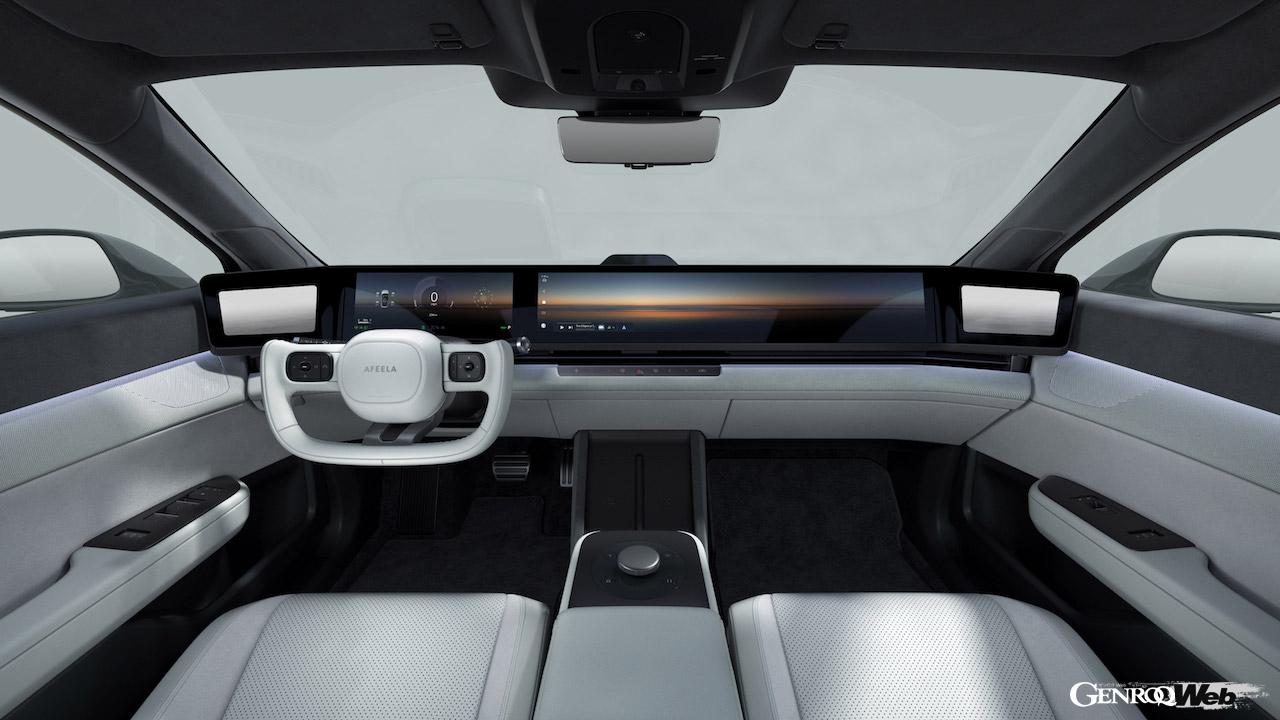 ソニー・ホンダモビリティ初の市販EV「アフィーラ 1」のインテリア。