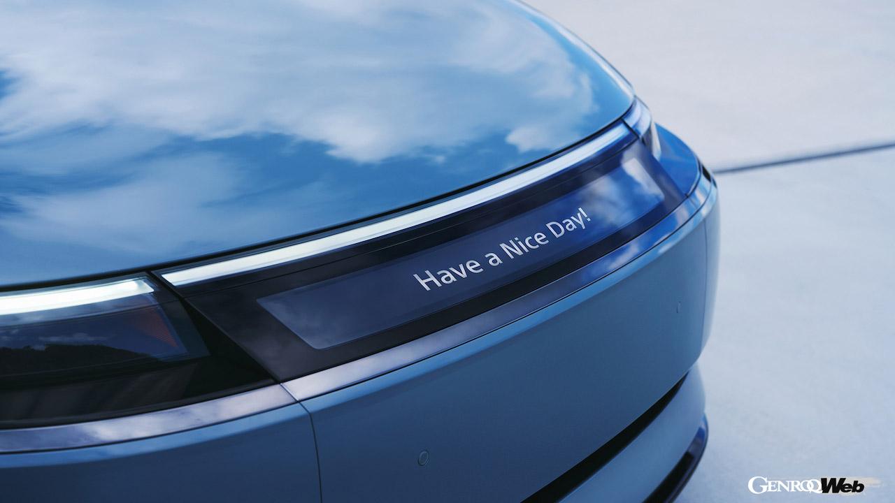 ソニー・ホンダモビリティ初の市販EV「アフィーラ 1」のエクステリア。