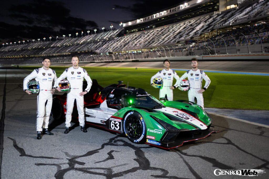IMSAのGTPクラスに参戦するランボルギーニ SC63 63号車は、クビアトとグロージャンという元F1ドライバーを含む強力な布陣を敷いた。