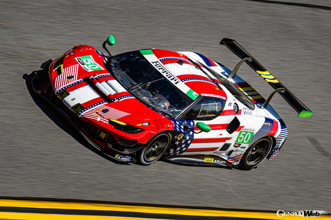 IMSA開幕戦「デイトナ24時間レース」のGTDクラスに参戦する「フェラーリ 296 GT3」。