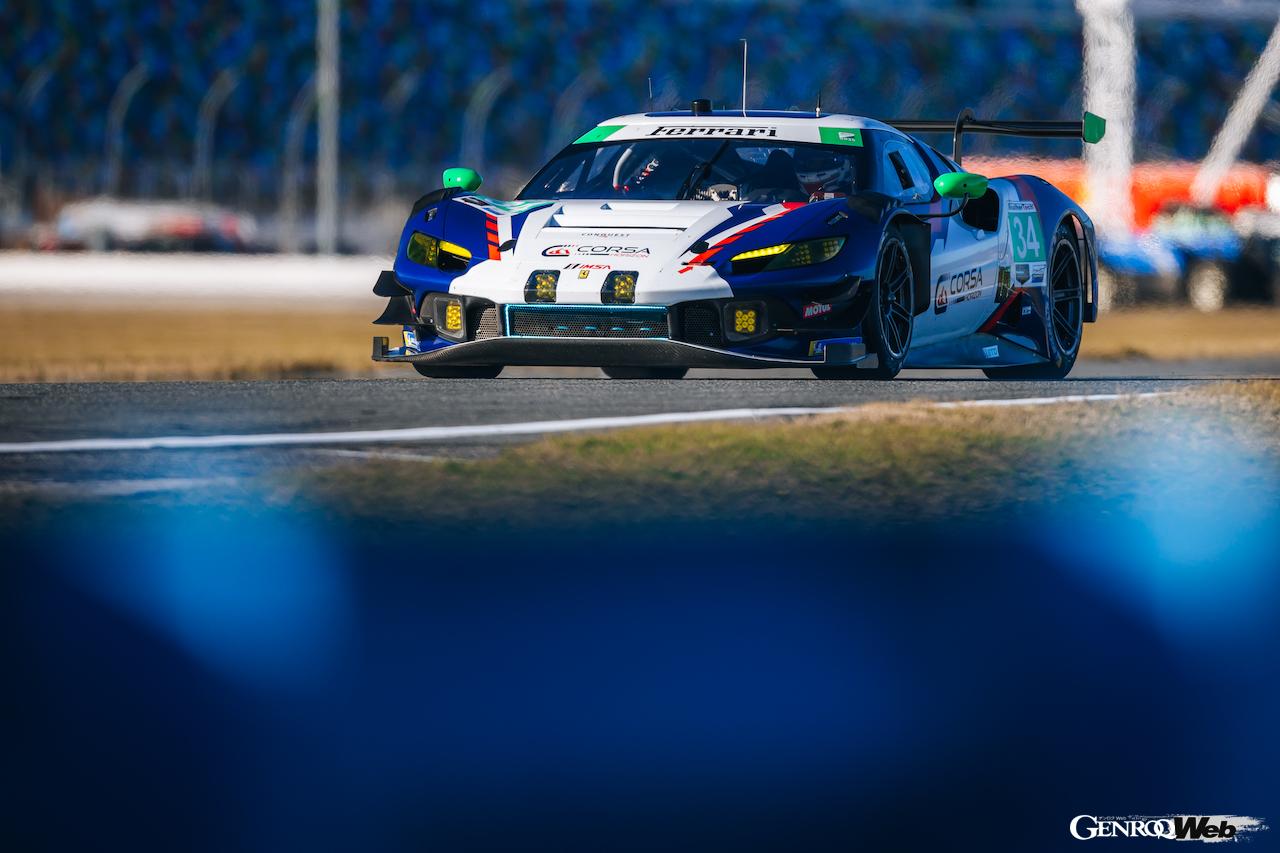 IMSA開幕戦「デイトナ24時間レース」のGTDクラスに参戦する「フェラーリ 296 GT3」。