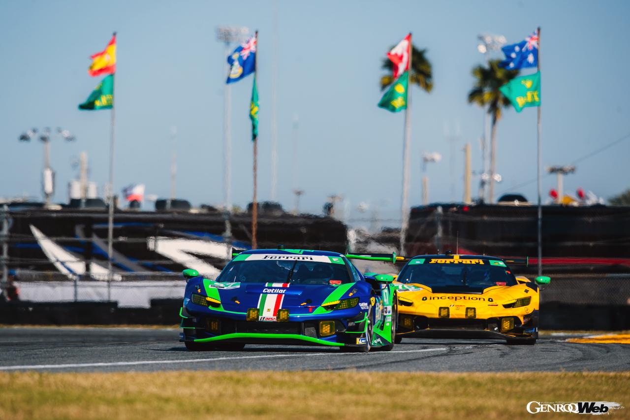 IMSA開幕戦「デイトナ24時間レース」のGTDクラスに参戦する「フェラーリ 296 GT3」。