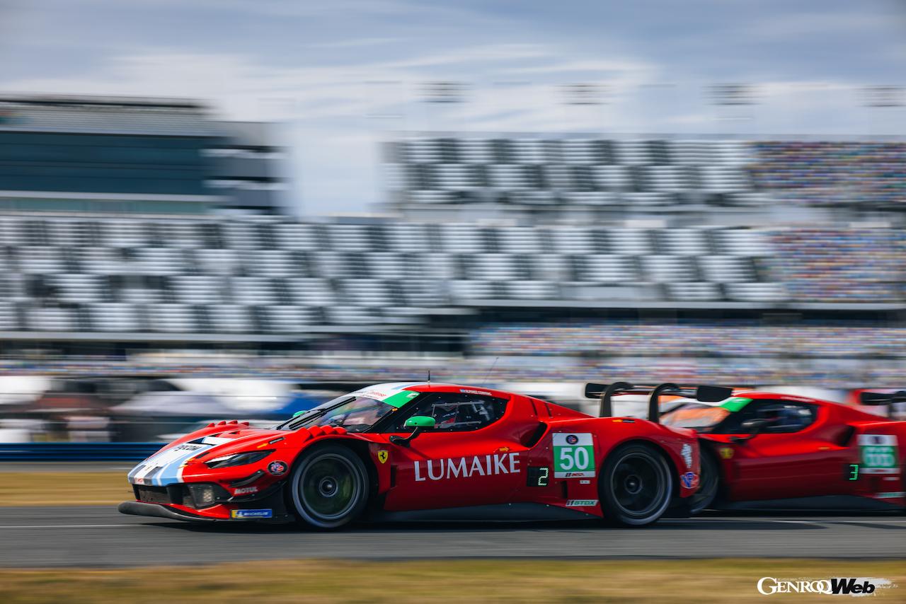 IMSA開幕戦「デイトナ24時間レース」のGTDクラスに参戦する「フェラーリ 296 GT3」。