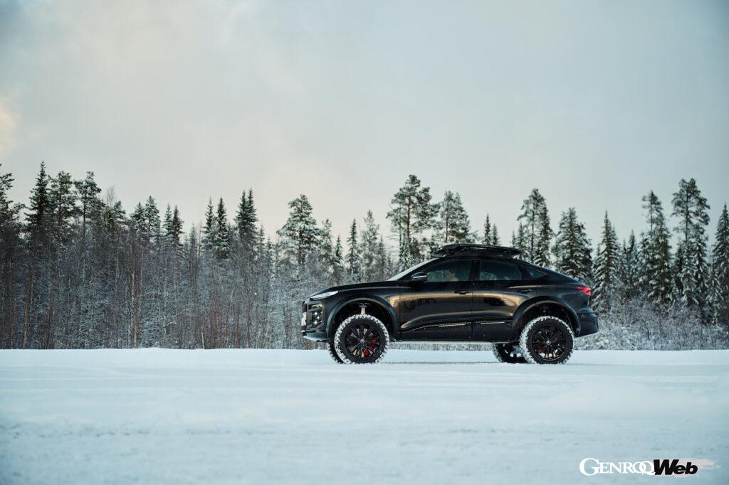 「アウディ Q6 e-tron オフロード コンセプト」のエクステリア。