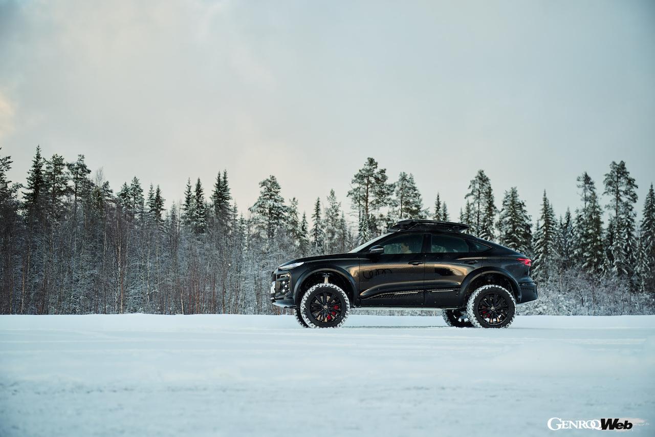 「アウディ Q6 e-tron オフロード コンセプト」のエクステリア。