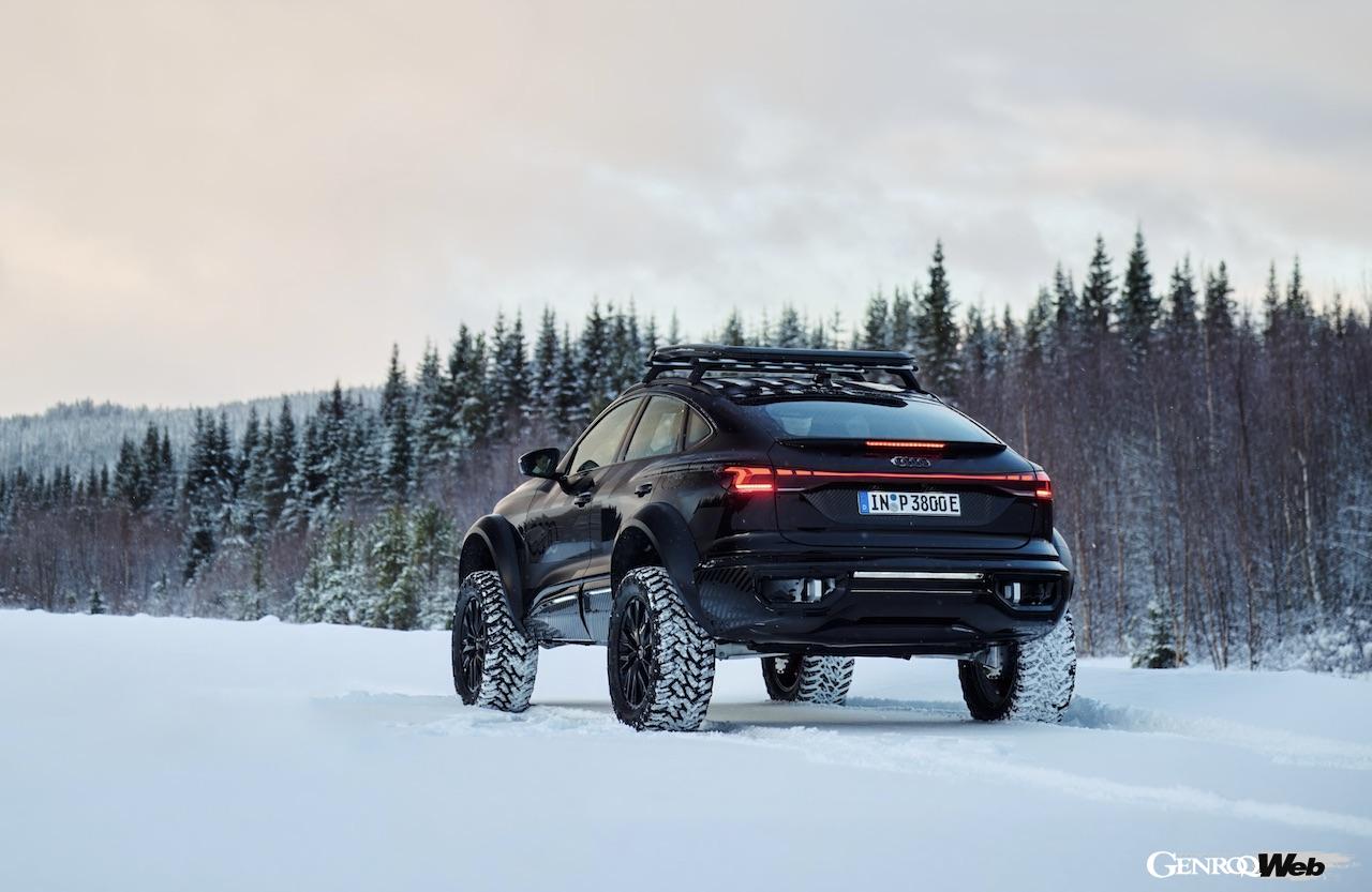 「アウディ Q6 e-tron オフロード コンセプト」のエクステリア。