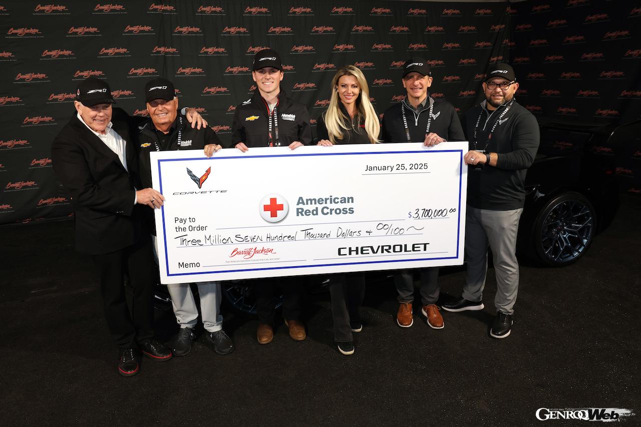 シボレーは、これまでも特別なモデルをバレットジャクソンのチャリティオークションに出品。8代目コルベットの寄付金総額は約20億3000万円に達している。