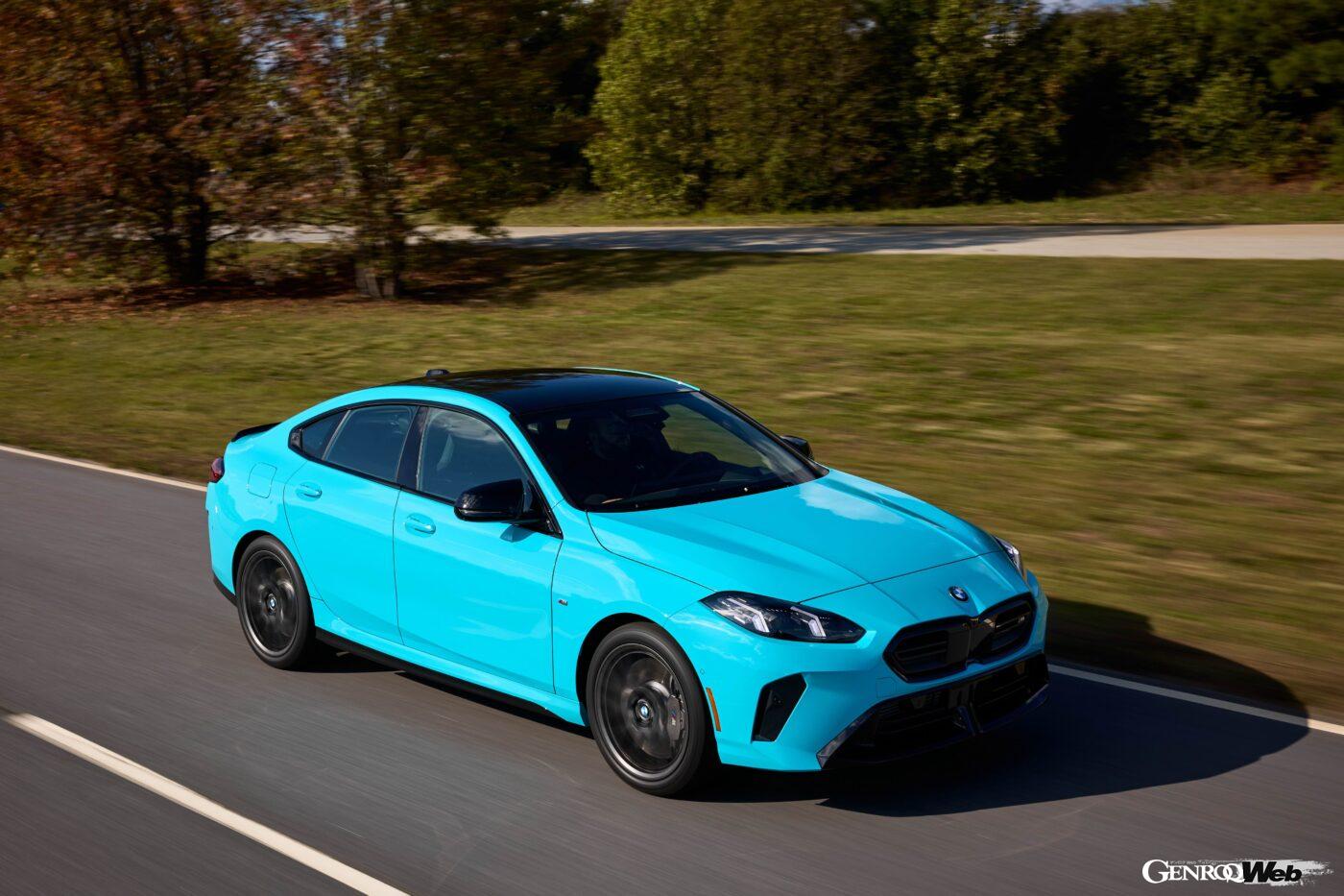 全長4546mm×全幅1800mm×全高1435mmという日本でも使い勝手の良いボディサイズが魅力の2シリーズ グランクーペ。