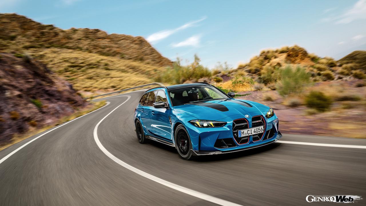 「BMW M3 CS ツーリング」の走行シーン。