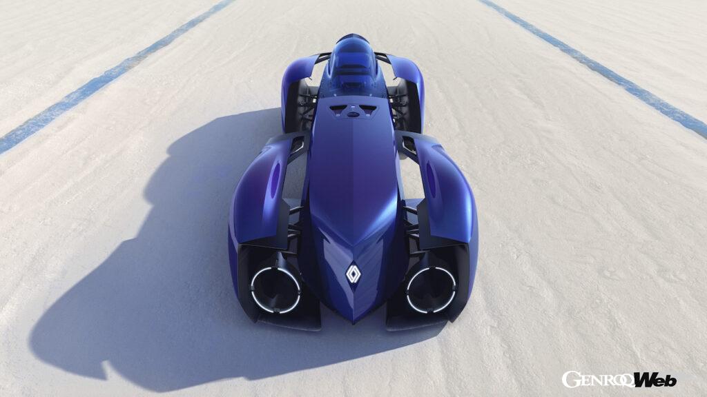 レトロモービルで初公開される、「ルノー フィランテ レコード 2025」のエクステリア。