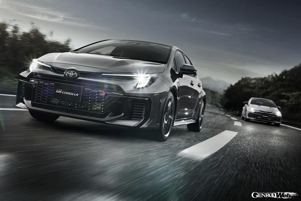 進化型「GRカローラ」の走行シーン。