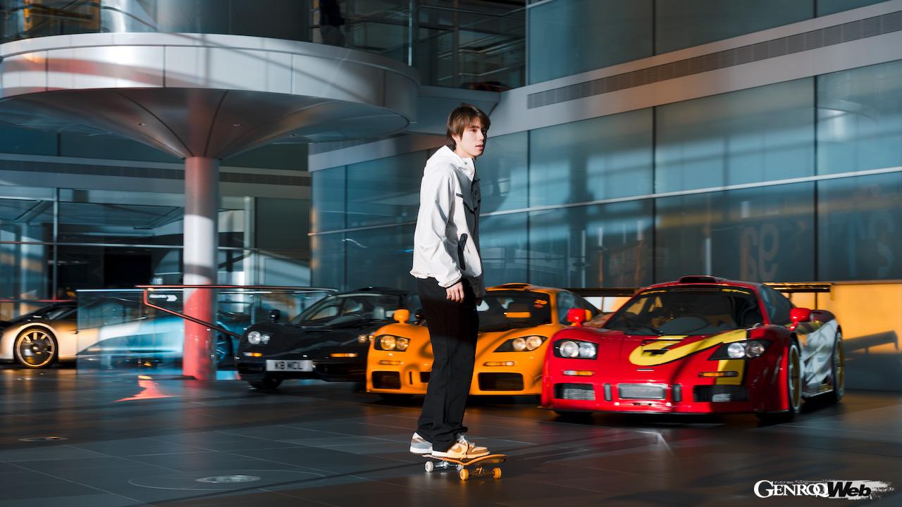 スケートボードの金メダリスト、堀米悠斗が「マクラーレン・テクノロジー・センター」を訪問した。