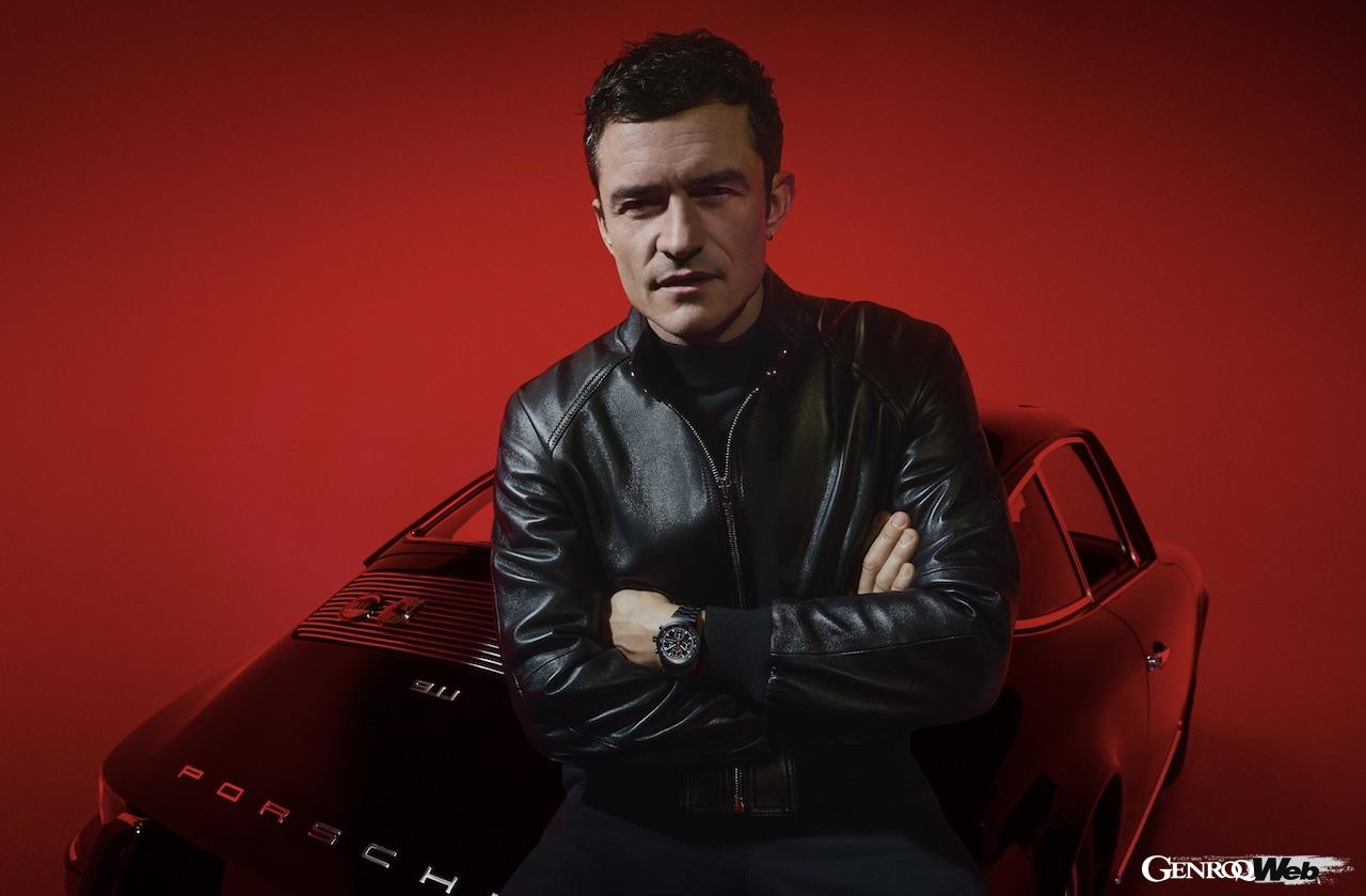 ポルシェデザインは、「クロノグラフ1 -オールブラック・ナンバー・エディション」を着用し、911と撮影されたオーランド・ブルームの最新キャンペーンビジュアルを公開した。