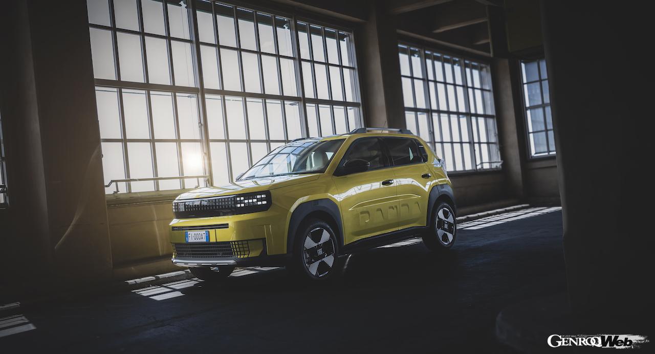 ヨーロッパで2025年3月から販売が開始される、新型「フィアット グランデ パンダ」のエクステリア。