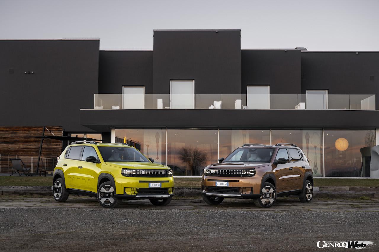 ヨーロッパで2025年3月から販売が開始される、新型「フィアット グランデ パンダ」のエクステリア。