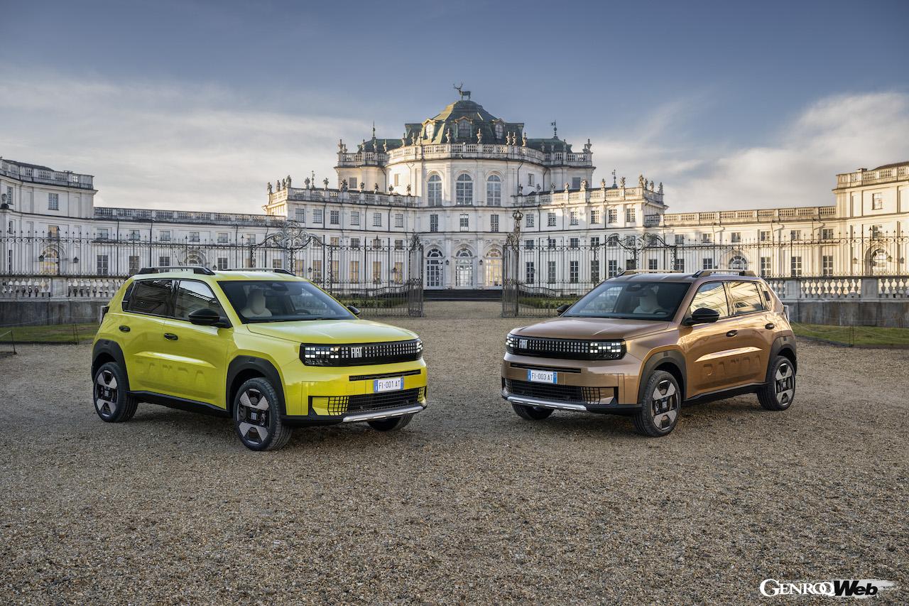 ヨーロッパで2025年3月から販売が開始される、新型「フィアット グランデ パンダ」のエクステリア。