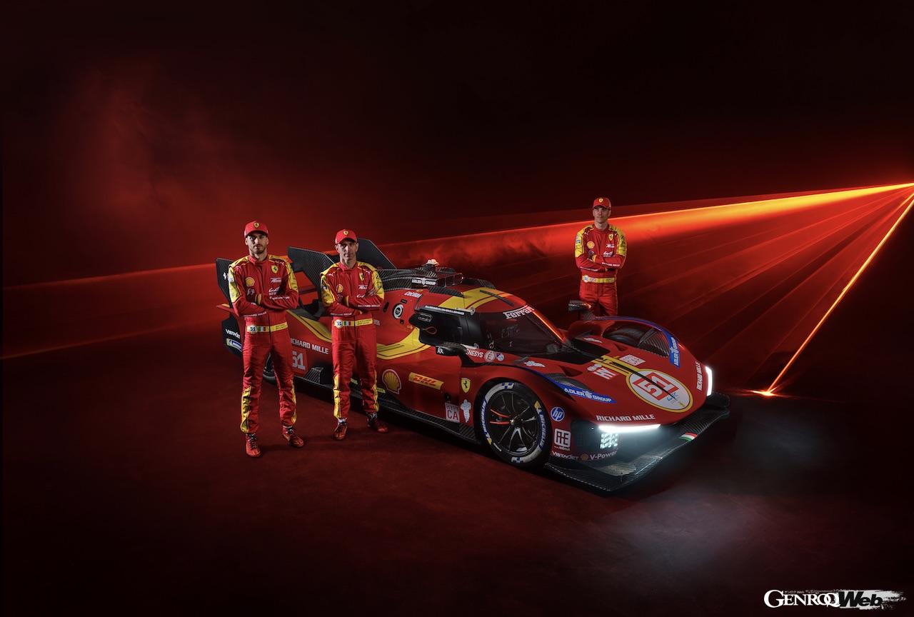 2025年シーズン仕様のフェラーリ499P 51号車。