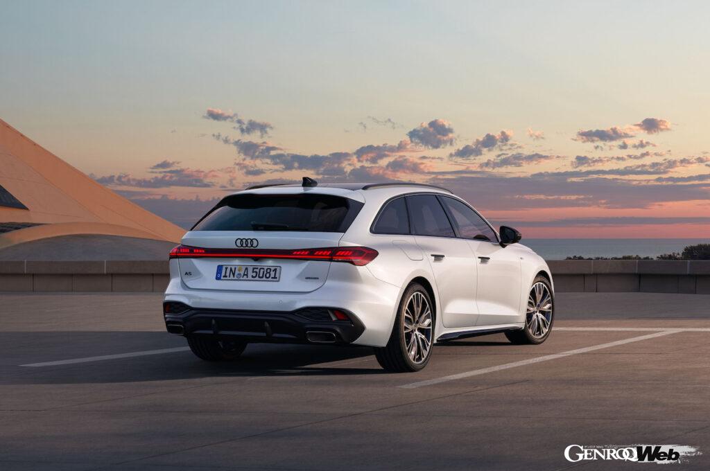 内燃機関搭載ミドルサイズサルーン新型「A5 アバント」のエクステリア。