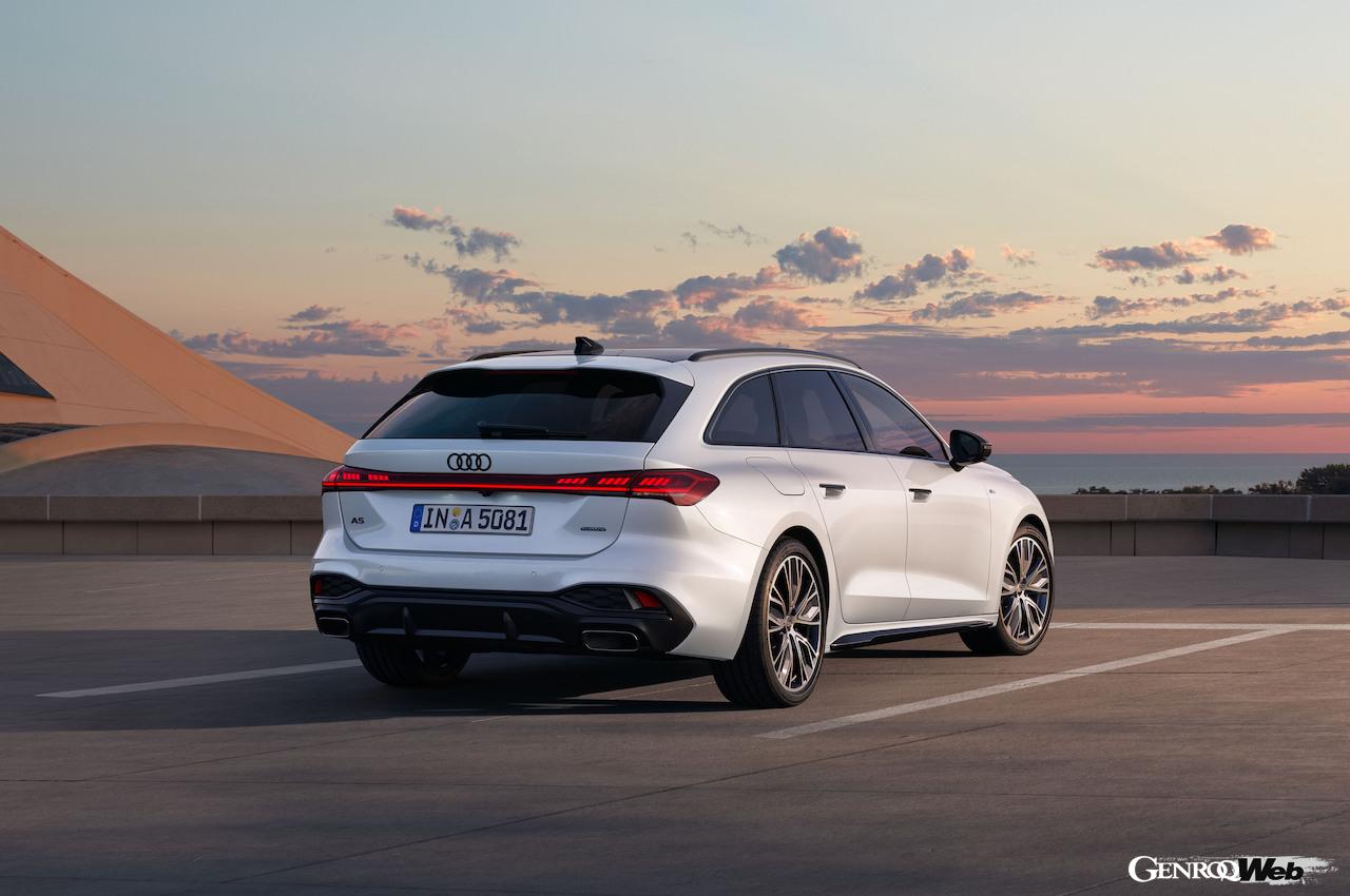 内燃機関搭載ミドルサイズサルーン新型「A5 アバント」のエクステリア。